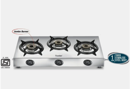Prestige 3-Burner Gas Stove Clean